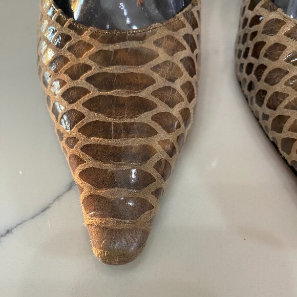 Stuart Weitzman slingback heel Snake Skin - Picture 5 of 10